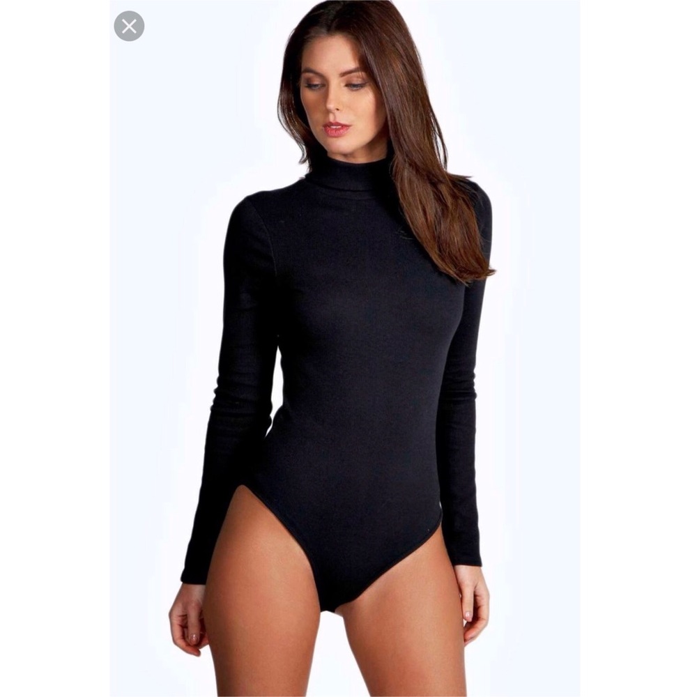 Ribbed turtleneck long sleeve bodysuit OFFERS OPEN